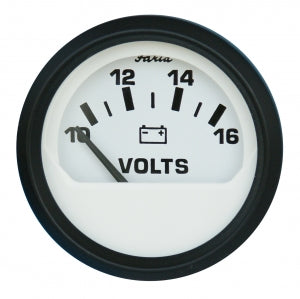 Faria voltmetre. 10-16V.  Ø 52mm.