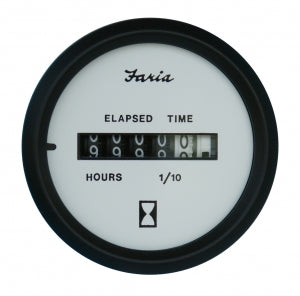 Faria motor çalışma saati göstergesi. 0-10000 saat. Ø52mm, 12/24V.