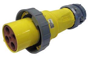 Marinco 220v/100 amper fiş. Özel sarı gövde.  watertıght kılıflı