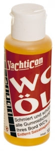 Yachticon WC OIL. Tekne tuvaletinizin tüm lastik aksamını korur, kayganlık sağlar.
