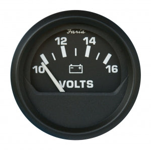 Faria voltmetre. 10-16V.  Ø 52mm.